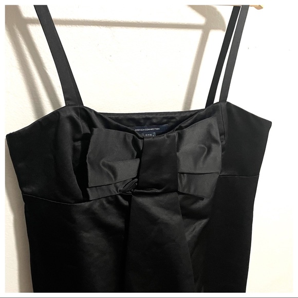 French Connection Bow Front Little Black Evening Cocktail Dress - Picture 7 of 11